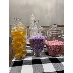 Acrylic Apothecary Jars (3-Piece Set), Plastic Jars